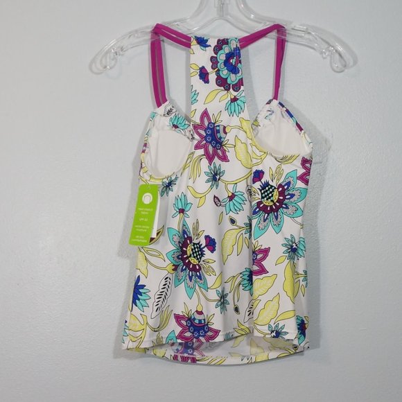 Kohl's Floral Tank Top With Shelf Padded Bra - Picture 3 of 9